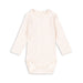 BELLO Bodystocking til baby i økologisk bomuld og modal – blød, åndbar og OCS-certificeret bodystocking med lange ærmer og trykknapper i rosa.