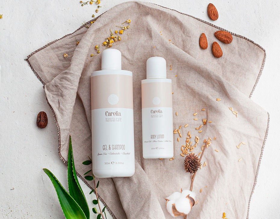 Carelia Gel & Shampoo til hele familien – naturlig og skånsom vask.