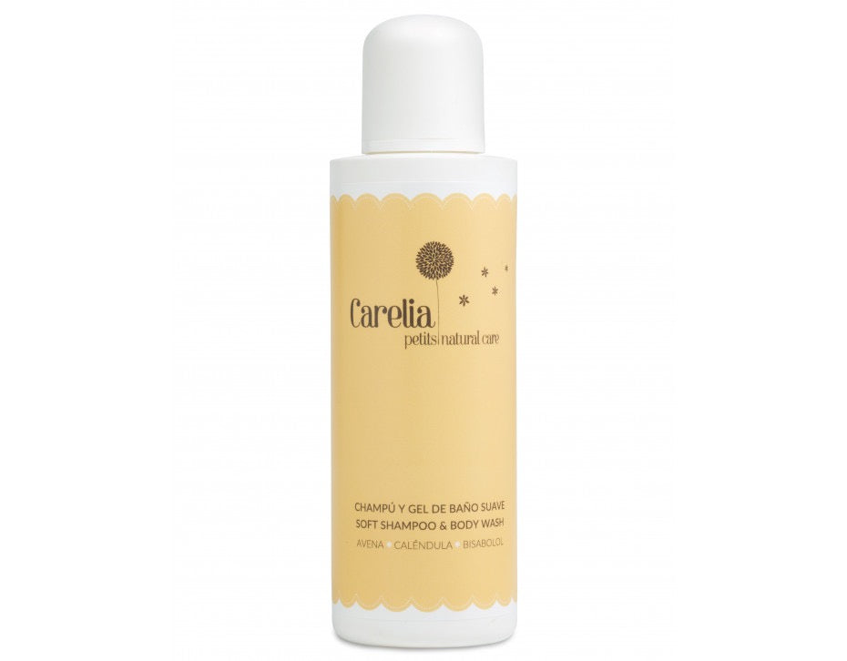 Carelia Soft Shampoo & Body Wash 200 ml – mild rens til baby og børn.
