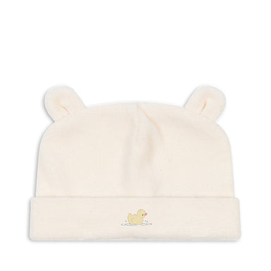 ELU Beanie i økologisk bomuldsblanding – blød, varm og GOTS-certificeret babyhue.