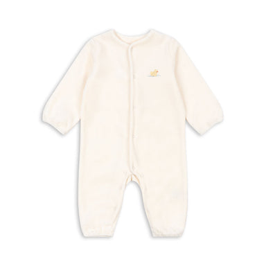 ELU Heldragt i økologisk bomuldsblanding – blød, varm og GOTS-certificeret babyheldragt i Antique White.