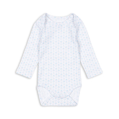 FIO LS Bodystocking – blød, økologisk langærmet babybody i fleksibelt ribstof med kuverthals og trykknapper.