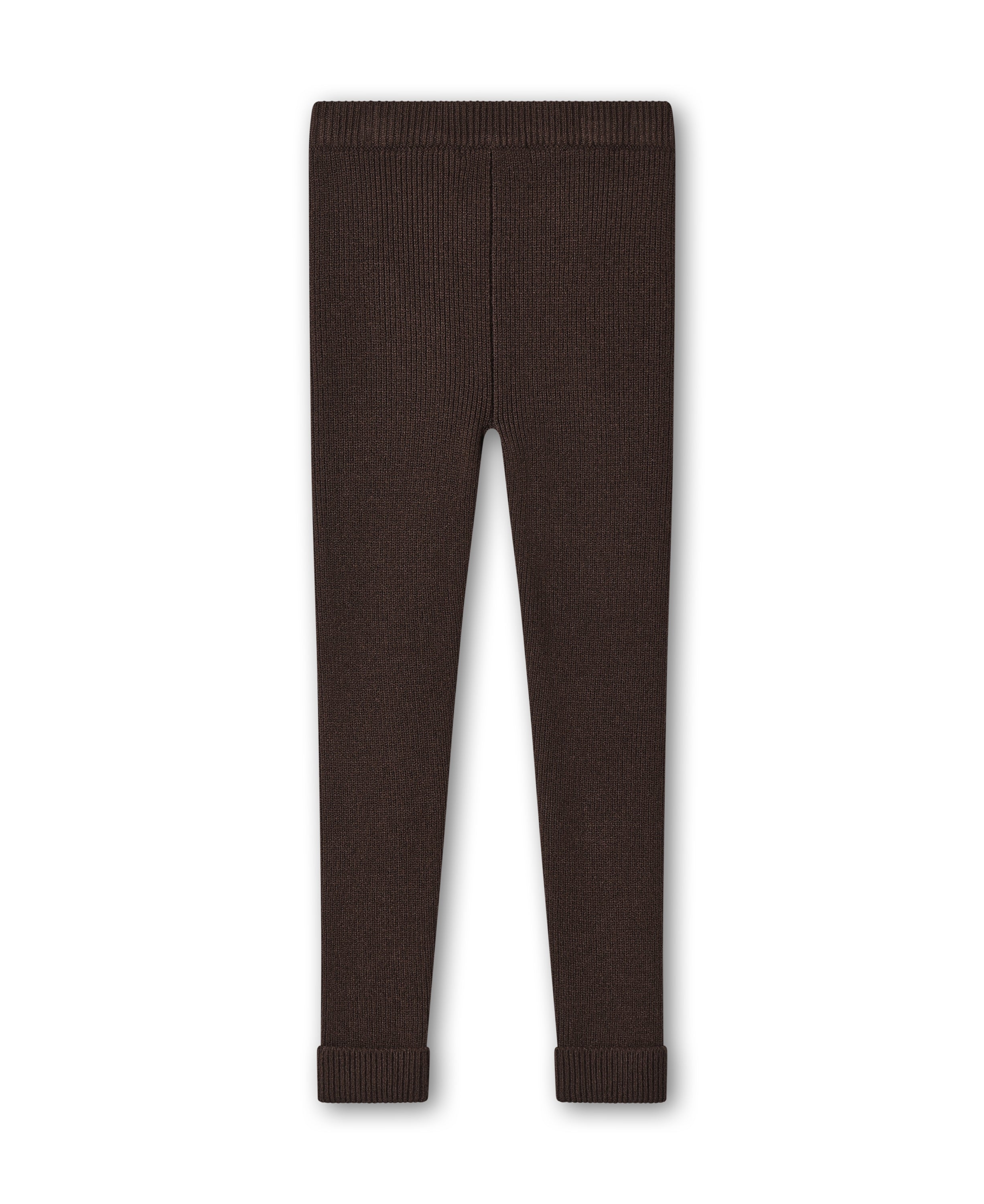 Fliink Benna rib leggings i farven Coffee Bean – bagsidebillede af ribstrikkede leggings til børn