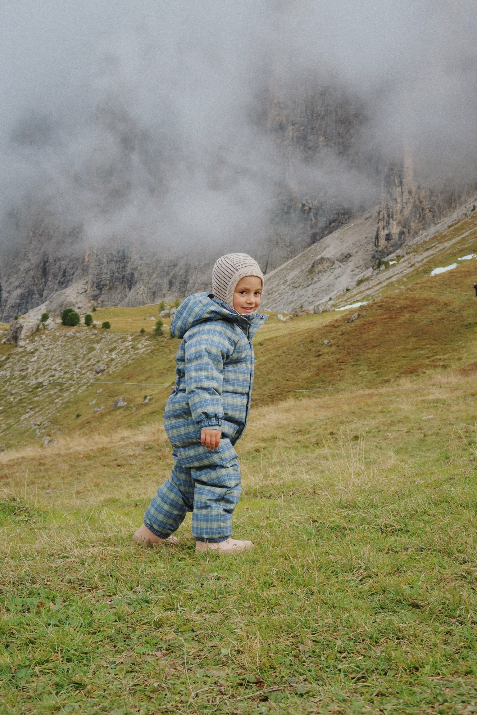 KONGES SLØJD / LOULI BALACLAVA - STRIPE BLUIE