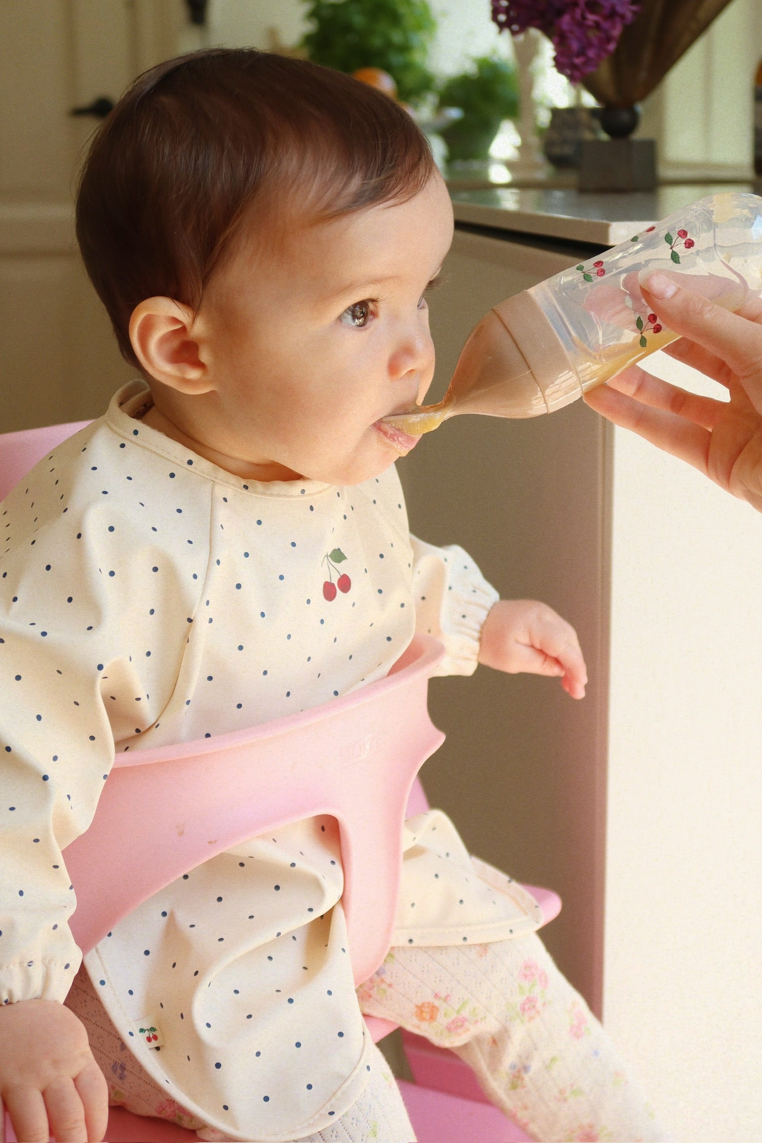 KONGES SLØJD / 2 PAK HAGESMÆK MED ÆRMER - NAVY DOT/RAIN WASHED