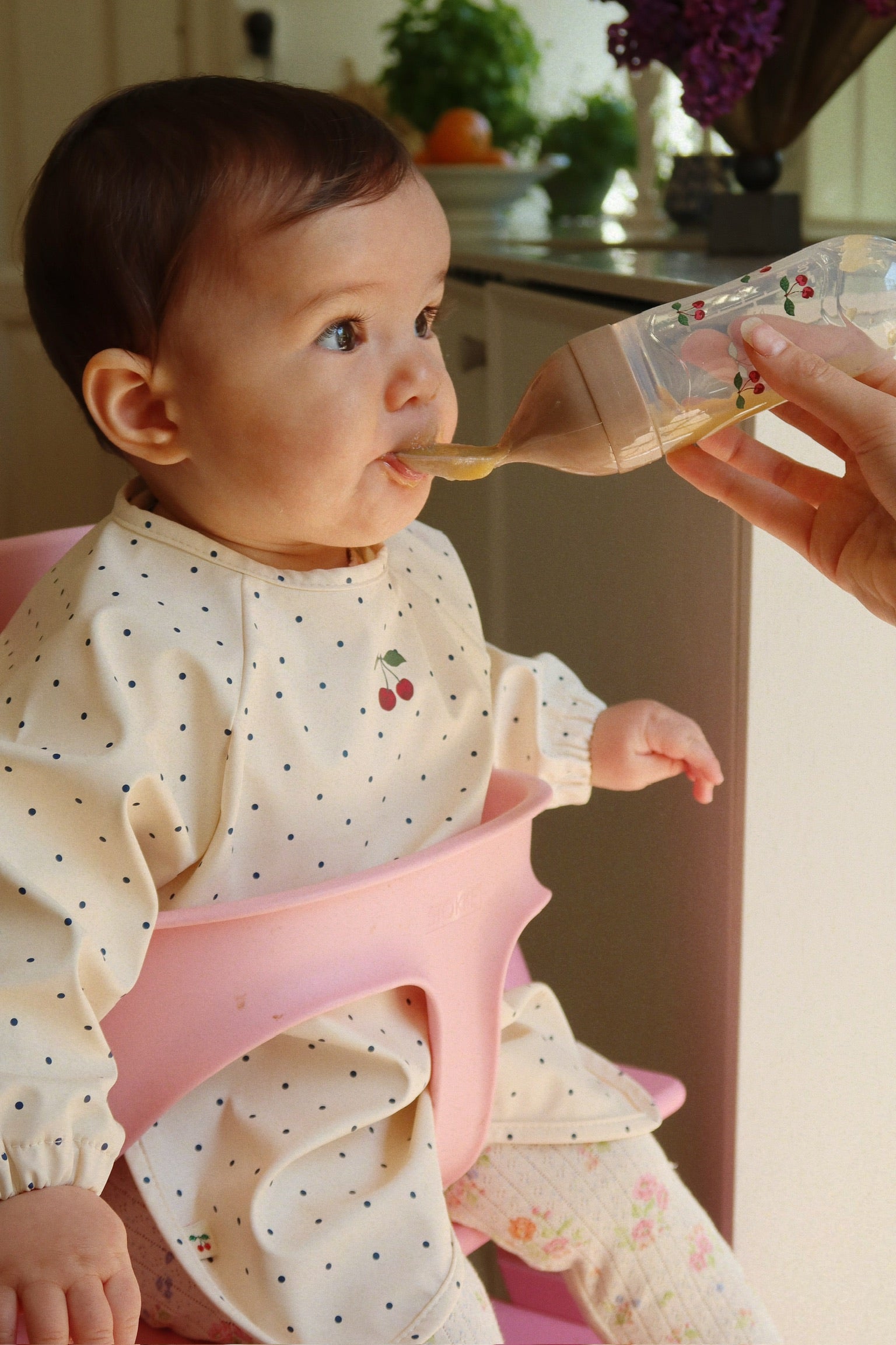 KONGES SLØJD / 2 PAK HAGESMÆK MED ÆRMER - NAVY DOT/RAIN WASHED