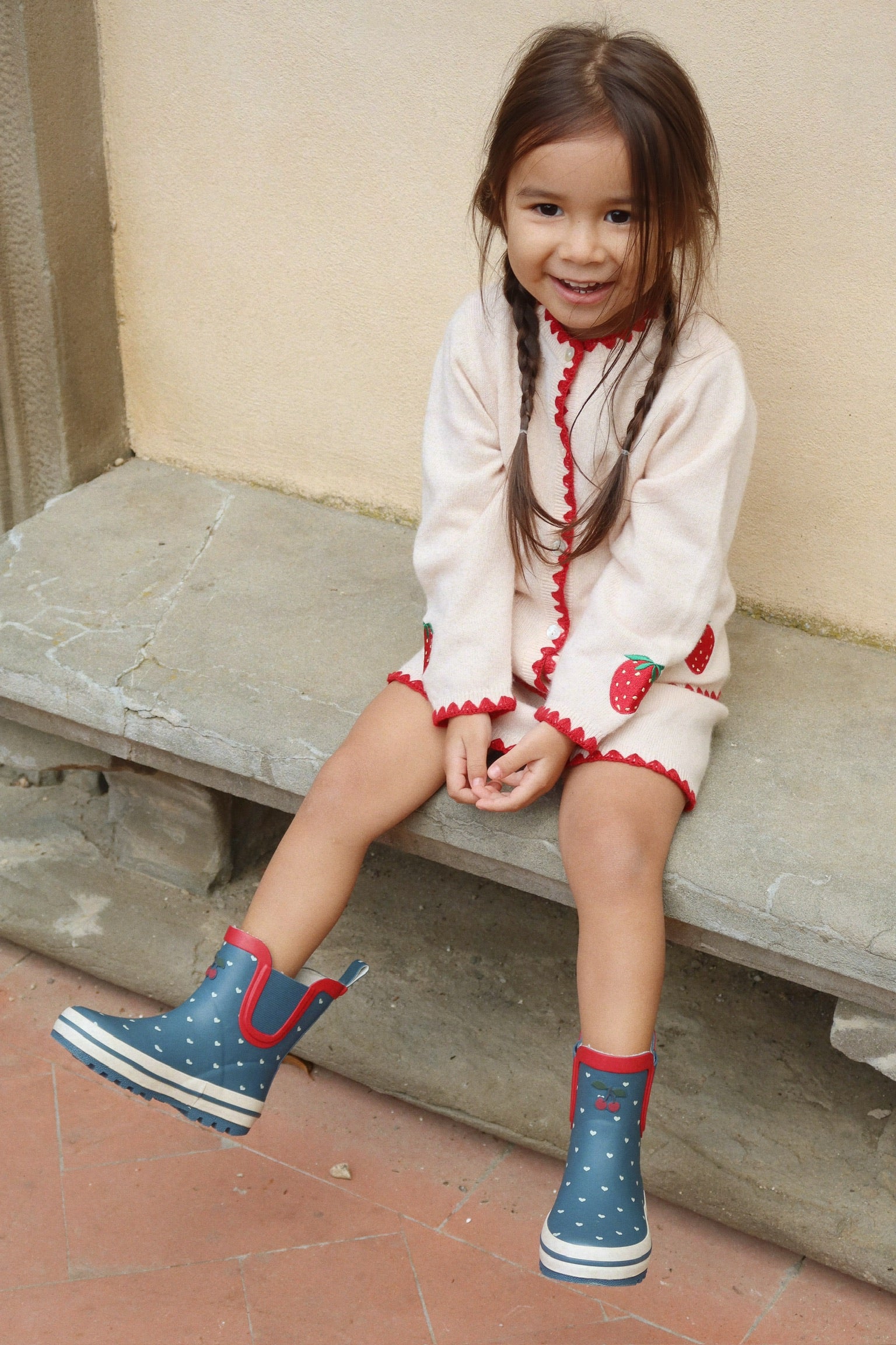 KONGES SLØJD / ROI PRINTED GUMMISTØVLER - HEART BLUES