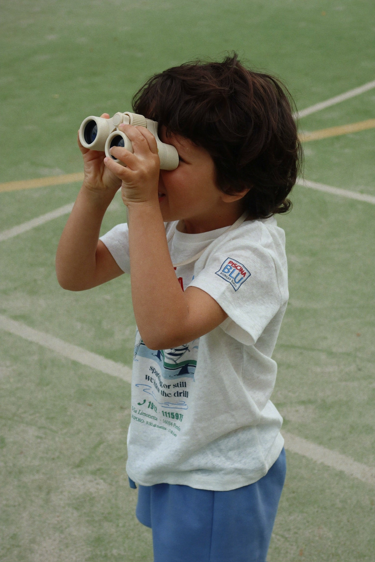 KONGES SLØJD / ERA T-SHIRT - OFF WHITE/PISCINA