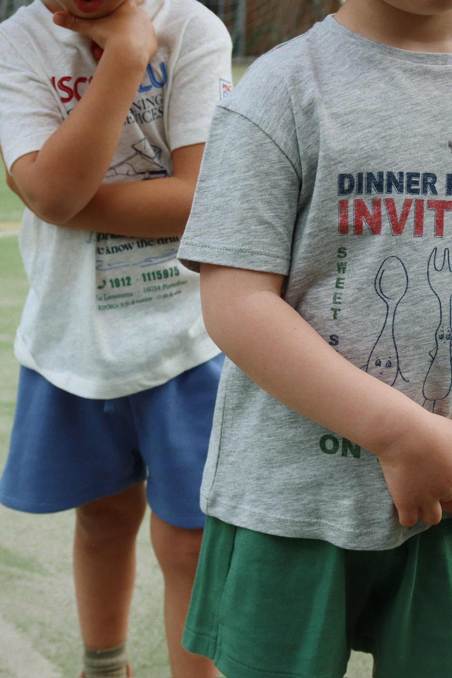 KONGES SLØJD / FAMO T-SHIRT - GREY MELANGE