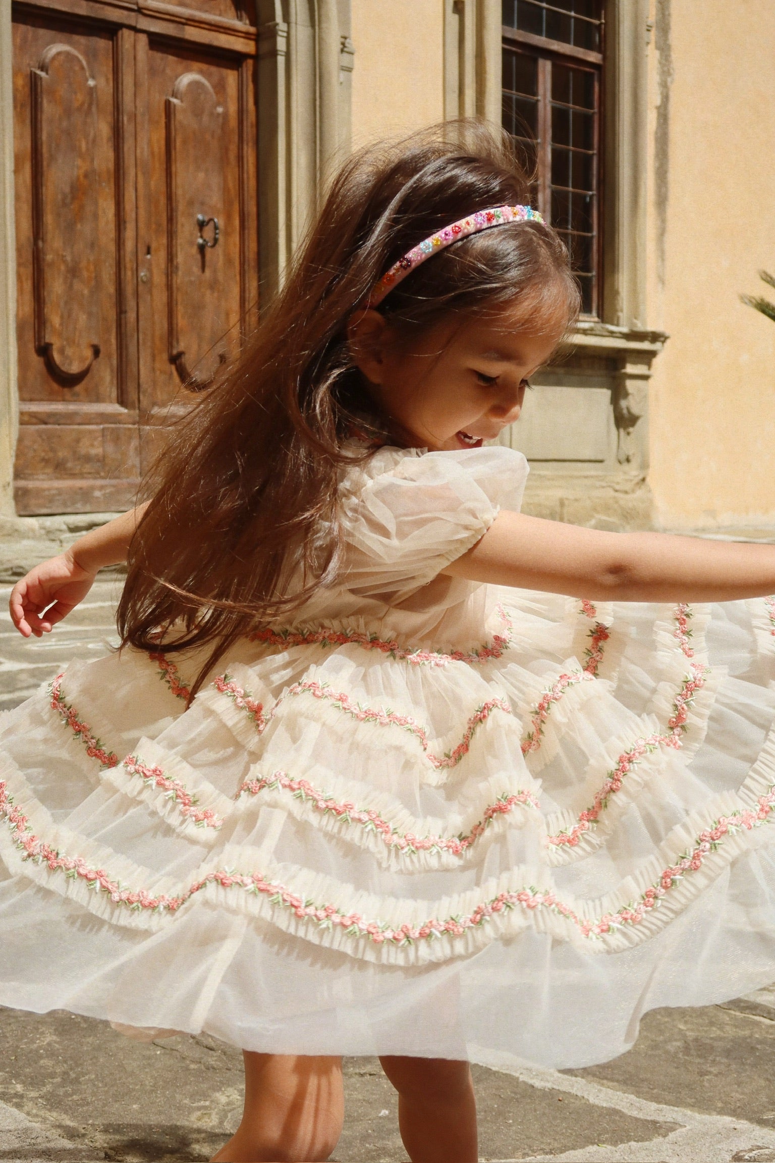 KONGES SLØJD / JOELLE KJOLE - BUTTERCREAM - Mini Monde Copenhagen