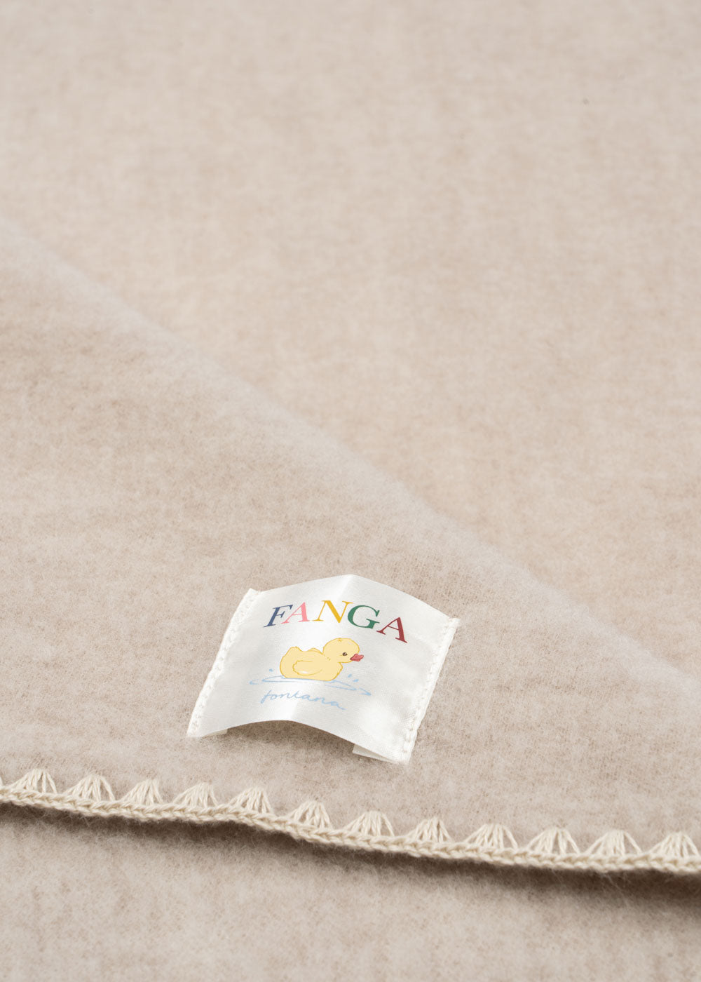 FANGA / ERBA BABYTÆPPE - BLØDT ULDFLEECETÆPPE - OATMEAL MELANGE