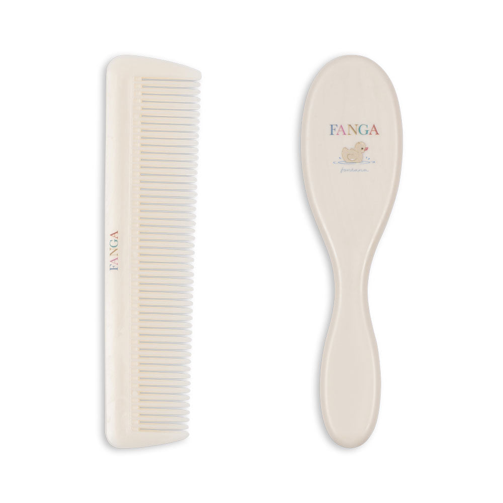 FANGA / BABY BØRSTESÆT - KAM OG BØRSTE I BLØD ULD