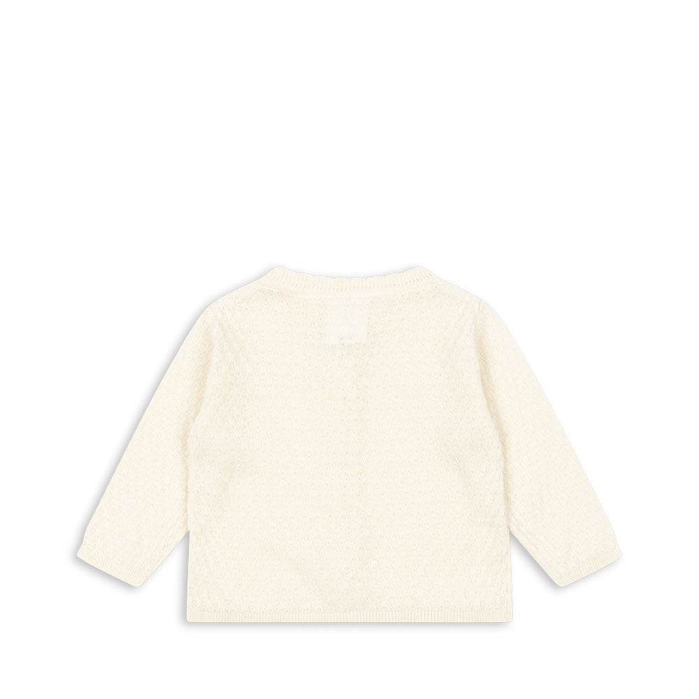 FANGA / VENTI POINTELLE CARDIGAN - ANTIQUE WHITE
