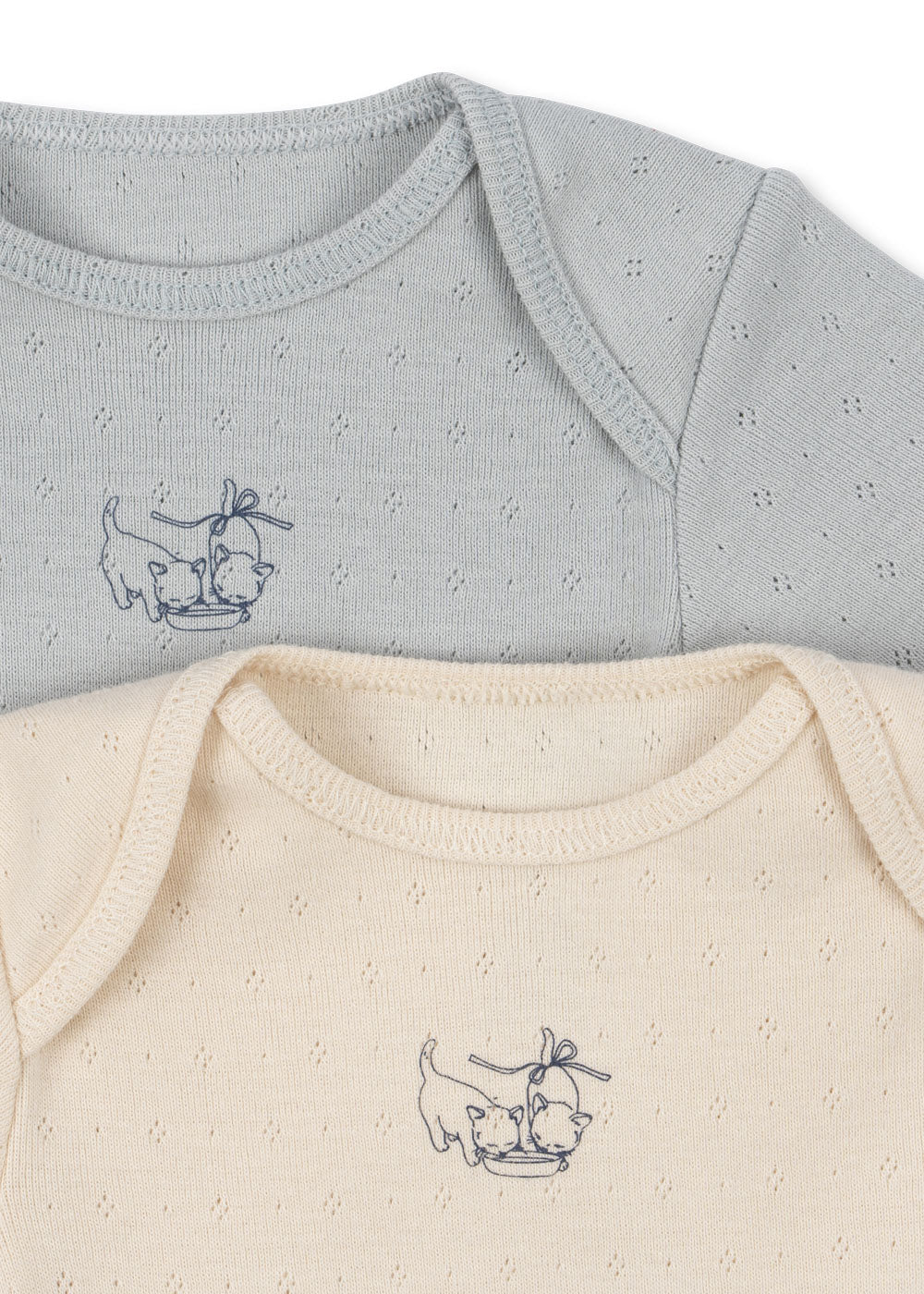 FANGA / PERLA 2 PAK SS BODYSTOCKING - BUTTERCREAM/ PEARL BLUE