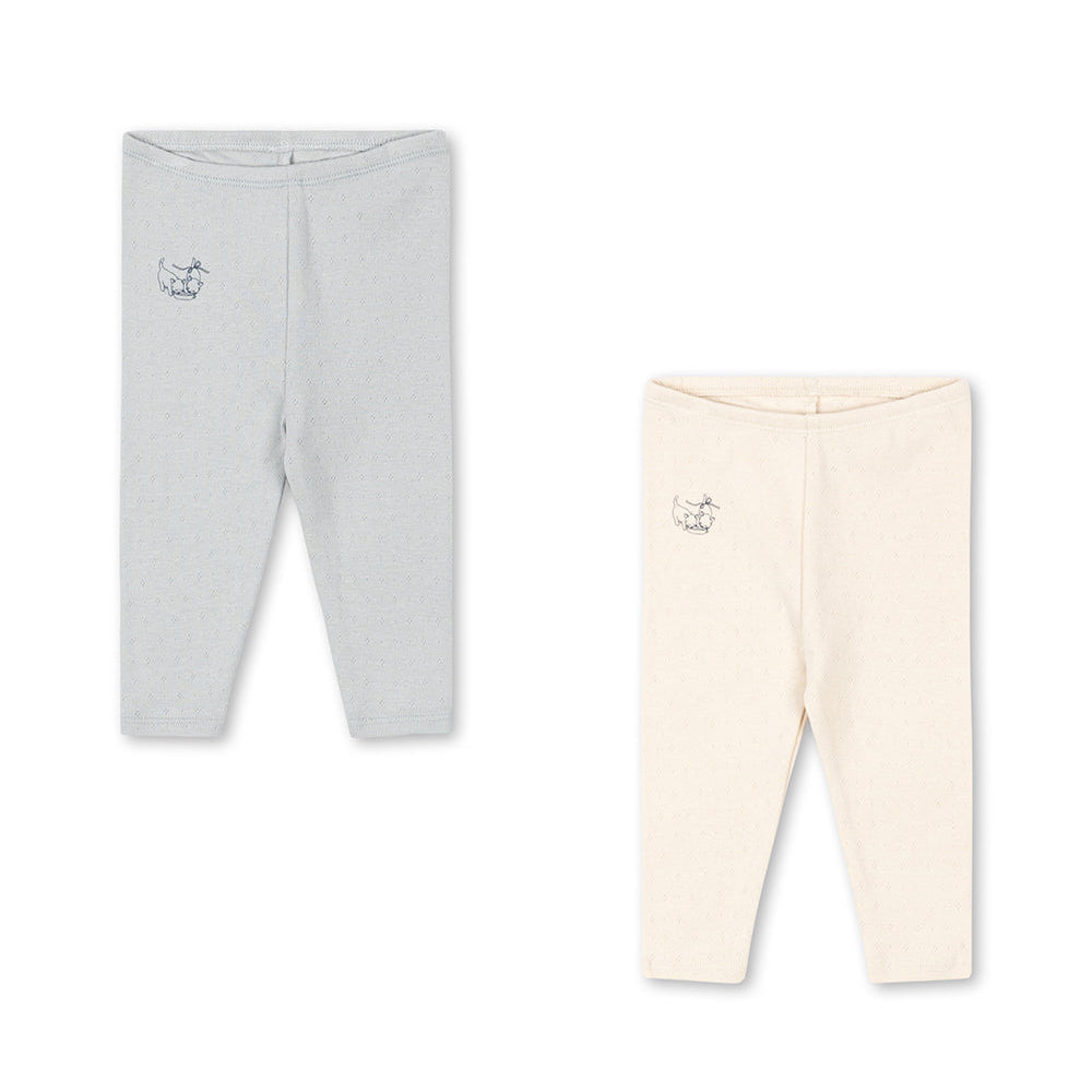 FANGA / PERLA 2 PAK BUKSER - BUTTERCREAM/ PEARL BLUE