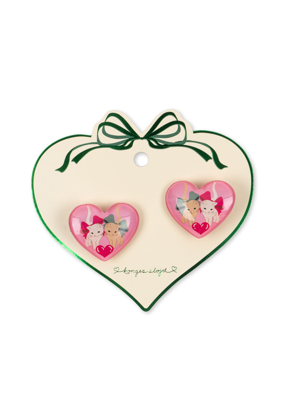 KONGES SLØJD / 2 PAK HÅRKLIPS - BOW KITTY