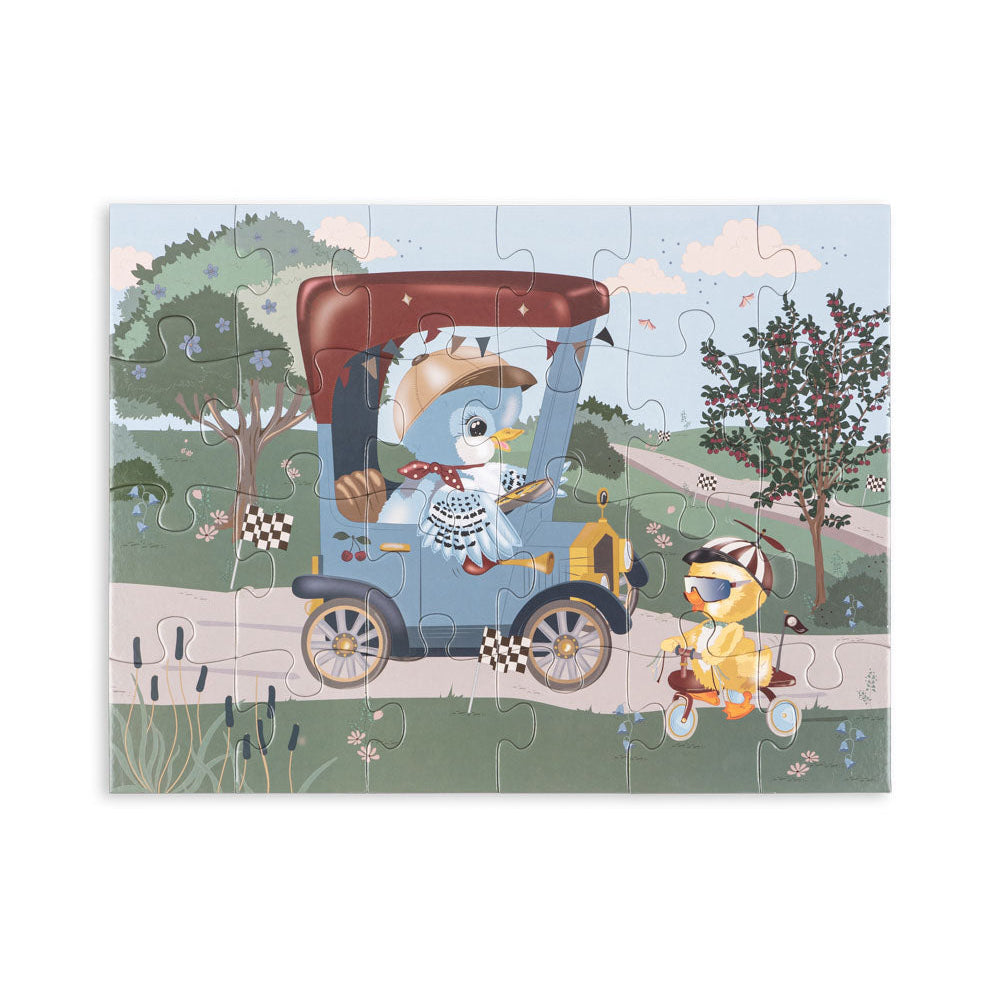 KONGS SLØJD / PUSLESPIL 24 BRIKKER - CAR BIRDIE