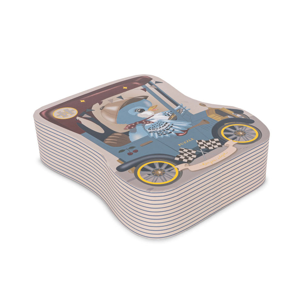 KONGS SLØJD / PUSLESPIL 24 BRIKKER - CAR BIRDIE