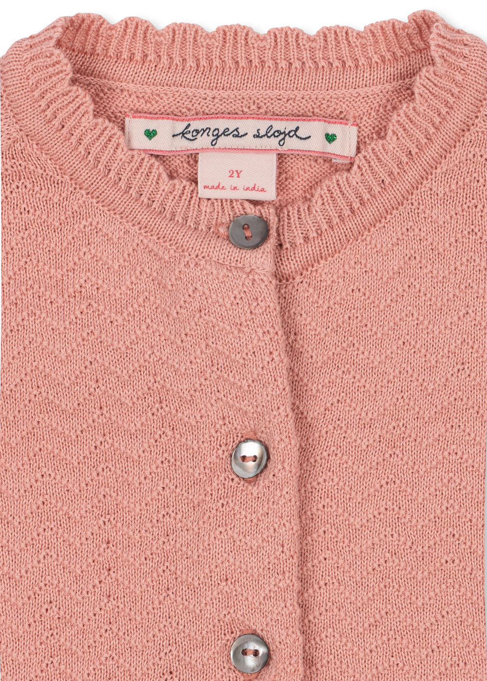 KONGES SLØJD / CYPRES CARDIGAN GOTS - ROSETTE