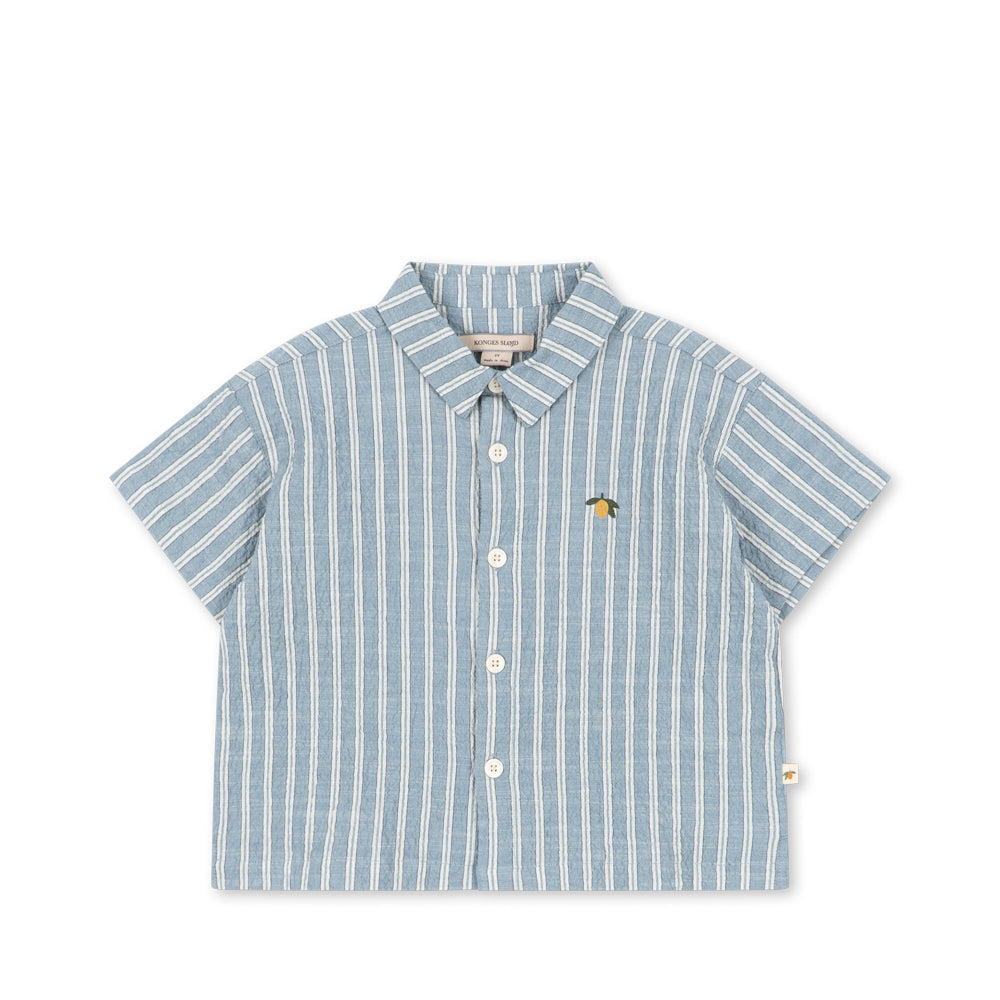 KONGES SLØJD / ELLIOT SKJORTE - TRIO BLEU STRIPE
