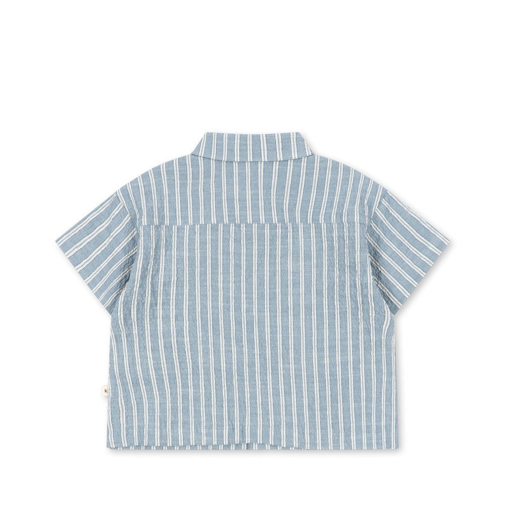 KONGES SLØJD / ELLIOT SKJORTE - TRIO BLEU STRIPE