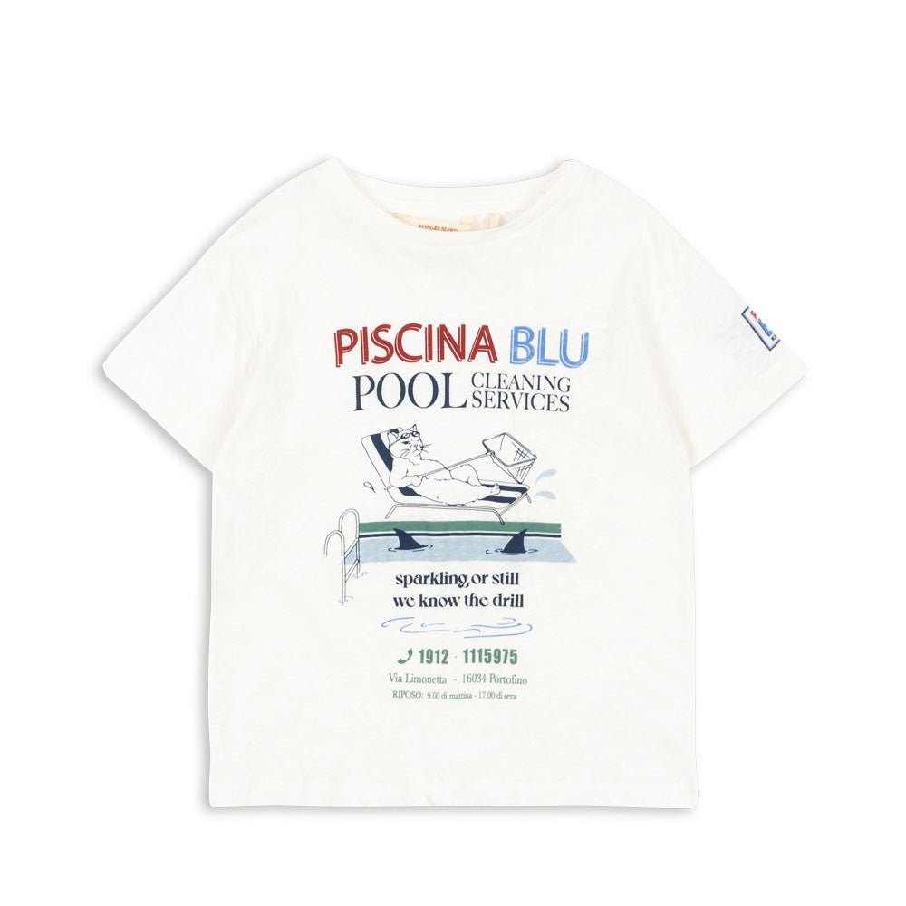 KONGES SLØJD / ERA T-SHIRT - OFF WHITE/PISCINA