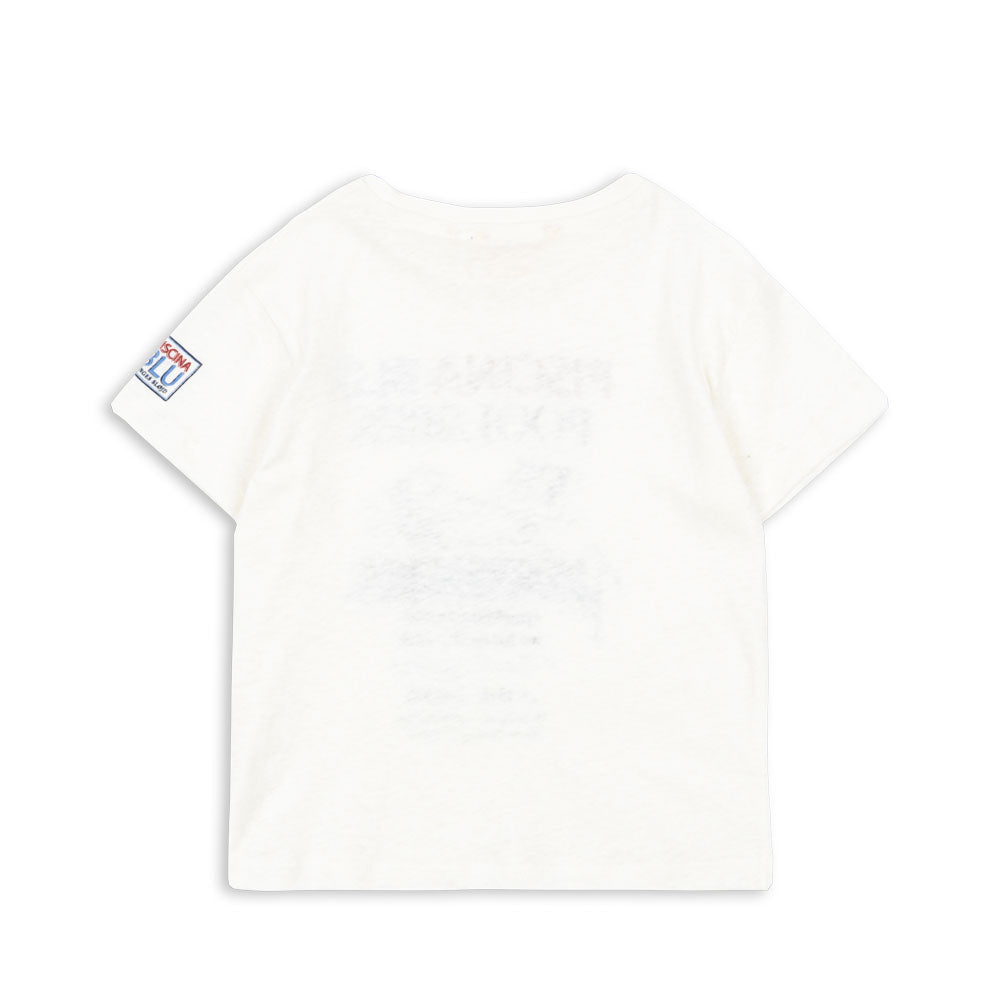 KONGES SLØJD / ERA T-SHIRT - OFF WHITE/PISCINA
