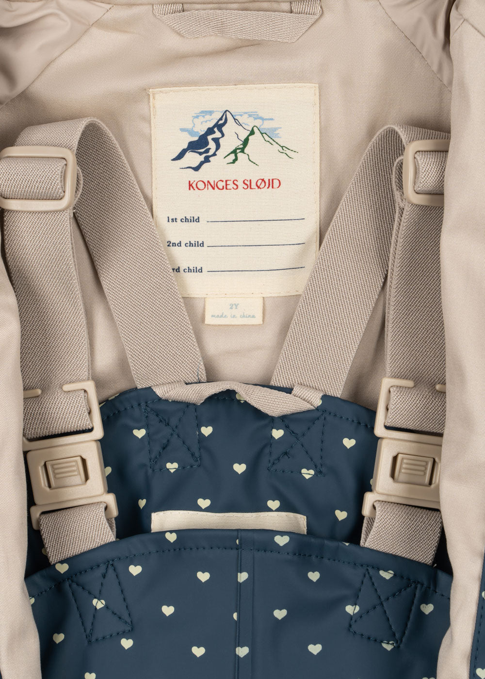 KONGES SLØJD / RAINY PALME SET GIRL - HEARTS BLUES