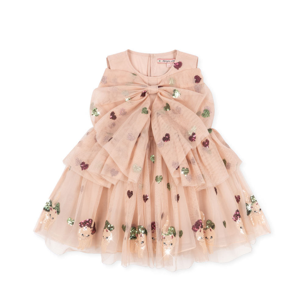 KONGS SLØJD / YVONNE BOW KJOLE - BOW KITTY