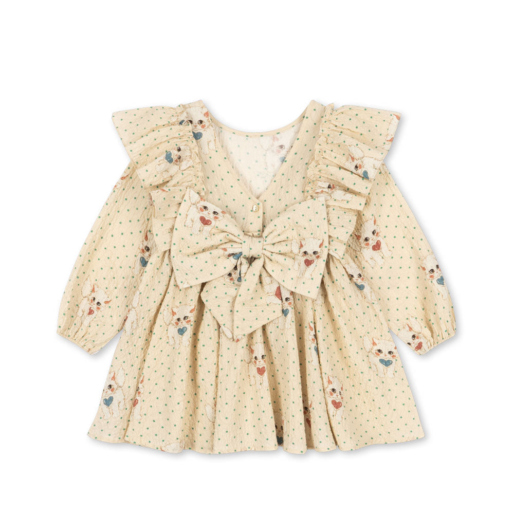 KONGES SLØJD / ELIN BOW KJOLE - DOT MIAO MIST
