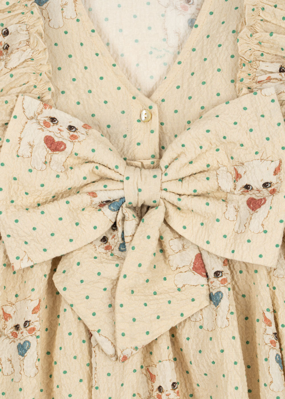 KONGES SLØJD / ELIN BOW KJOLE - DOT MIAO MIST