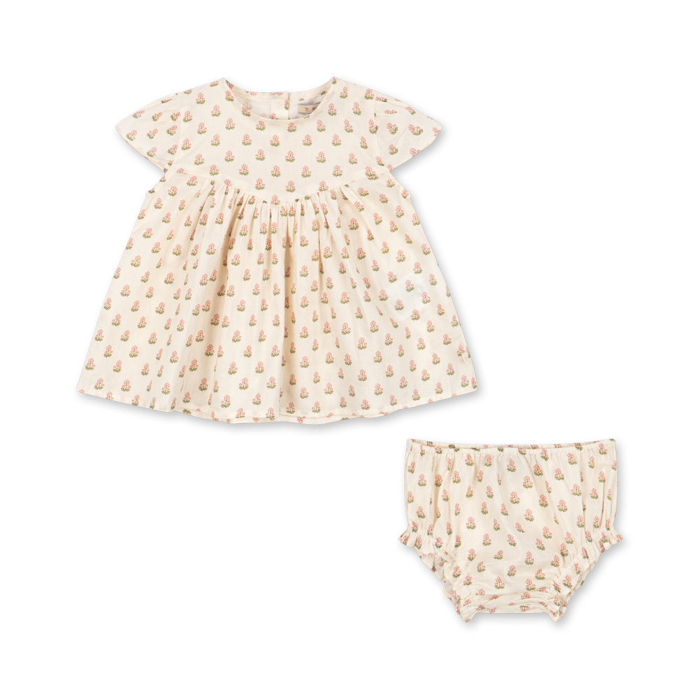 Konges Sløjd Pacey sommer-sæt med top og bloomers i økologisk bomuld voile, korte ærmer og blød pasform