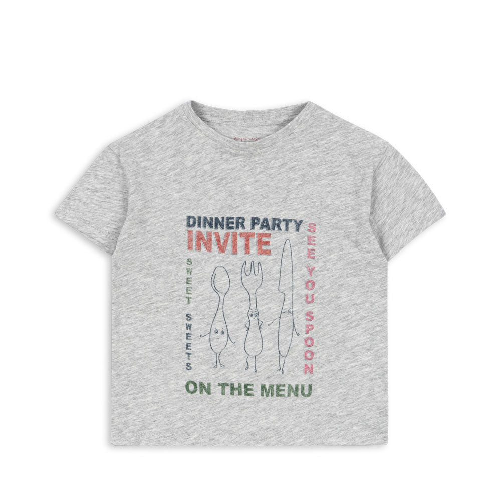 KONGES SLØJD / FAMO T-SHIRT - GREY MELANGE